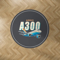 Thumbnail for Airbus A300B2 - Cartoon - Round Carpet - Dark Gray