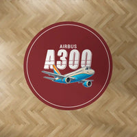 Thumbnail for Airbus A300B2 - Cartoon - Round Carpet - Dark Red