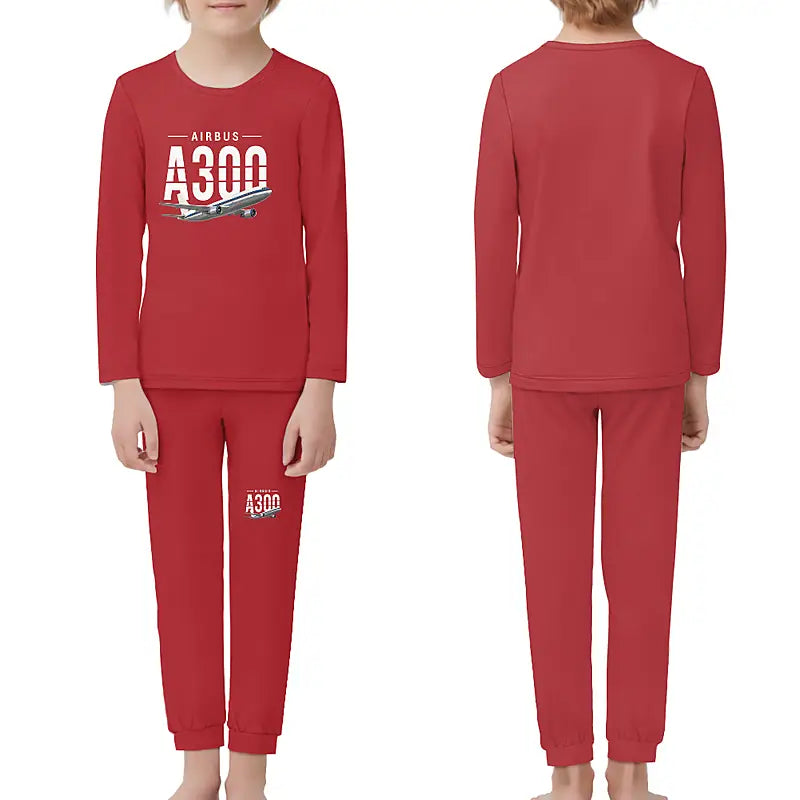 Airbus A300B2 - Children Pajamas - Original Chest - Red