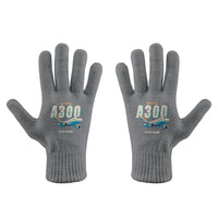 Thumbnail for Airbus A300B2 - Gloves - Full - Cartoon + Name - Gray