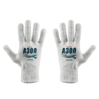 Thumbnail for Airbus A300B2 - Gloves - Full - Cartoon + Name - White