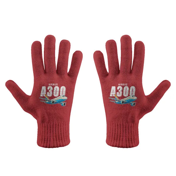 Airbus A300B2 - Gloves - Full - Cartoon - Red