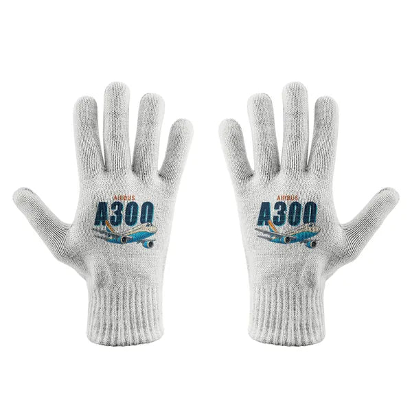 Airbus A300B2 - Gloves - Full - Cartoon - White