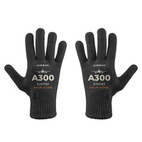 Thumbnail for Airbus A300B2 - Gloves - Full - Heritage + Name - Black