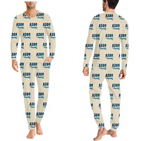 Thumbnail for Airbus A300B2 - Men Pajamas - Cartoon Pattern - Beige