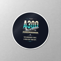 Thumbnail for Airbus A300B2 - Original - Circle Sticker - Close-up