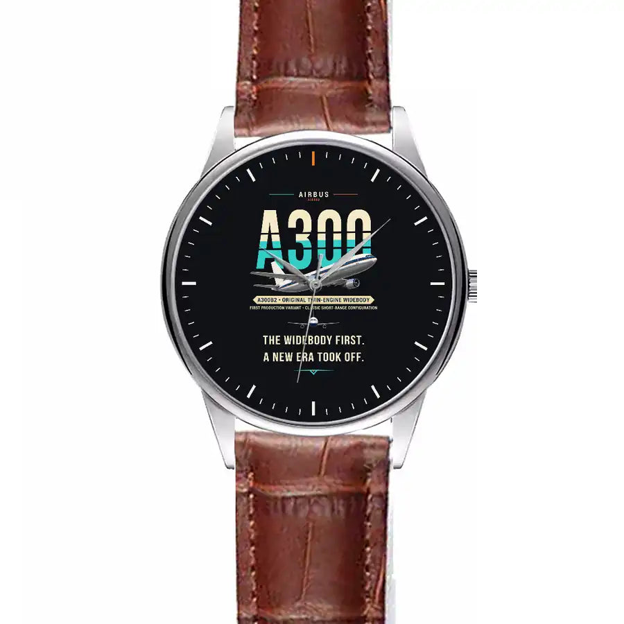 Airbus A300B2 - Original - Leather Strap - Striped Brown Leather Strap