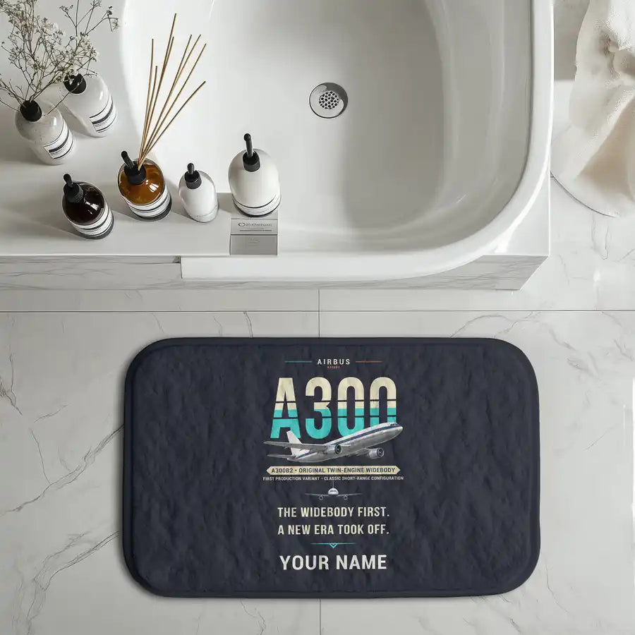 Airbus A300B2 - Original + Name - Bath Mat