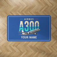 Thumbnail for Airbus A300B2 - Original + Name - Rectangle Carpet - Blue