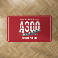 Thumbnail for Airbus A300B2 - Original + Name - Rectangle Carpet - Red