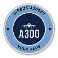 Thumbnail for Airbus A300B2 Patches - Circle + Name - Sky Navy