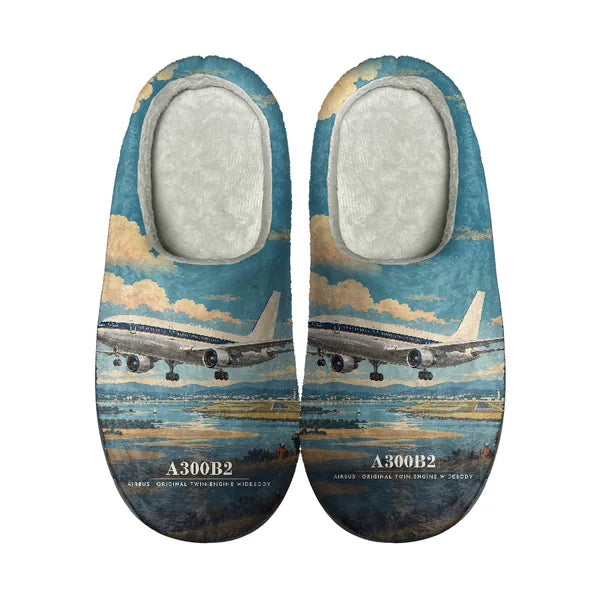 Airbus A300B2 - Slippers - Cotton - 3D - Full Print