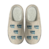 Thumbnail for Airbus A300B2 - Slippers - Cotton - Cartoon Pattern - Beige