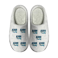 Thumbnail for Airbus A300B2 - Slippers - Cotton - Cartoon Pattern - White
