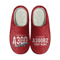 Thumbnail for Airbus A300B2 - Slippers - Cotton - Original + Name - Red