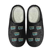 Thumbnail for Airbus A300B2 - Slippers - Cotton - Original Pattern - Black