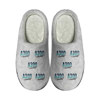 Thumbnail for Airbus A300B2 - Slippers - Cotton - Original Pattern - Light Gray