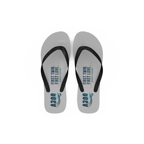 Airbus A300B2 - Slippers - Flip Flops - Cartoon - Light Gray