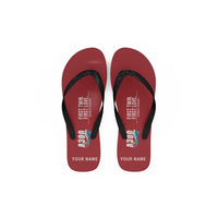 Thumbnail for Airbus A300B2 - Slippers - Flip Flops - Cartoon + Name - Red