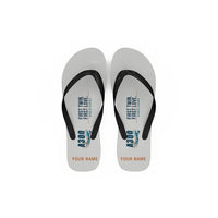 Thumbnail for Airbus A300B2 - Slippers - Flip Flops - Cartoon + Name - White