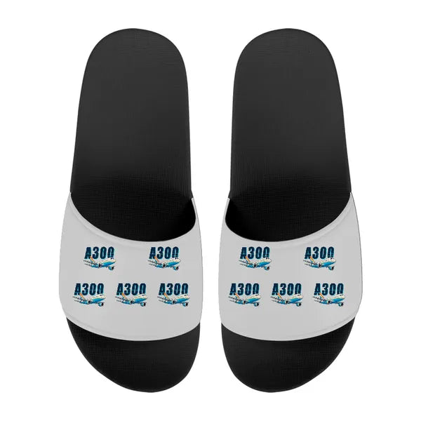Airbus A300B2 - Slippers - Sport - Cartoon Pattern - Light Gray