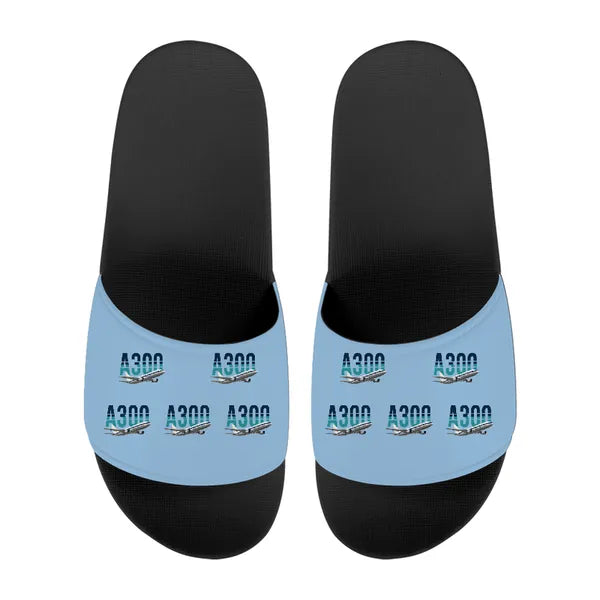 Airbus A300B2 - Slippers - Sport - Original Pattern - Light Blue