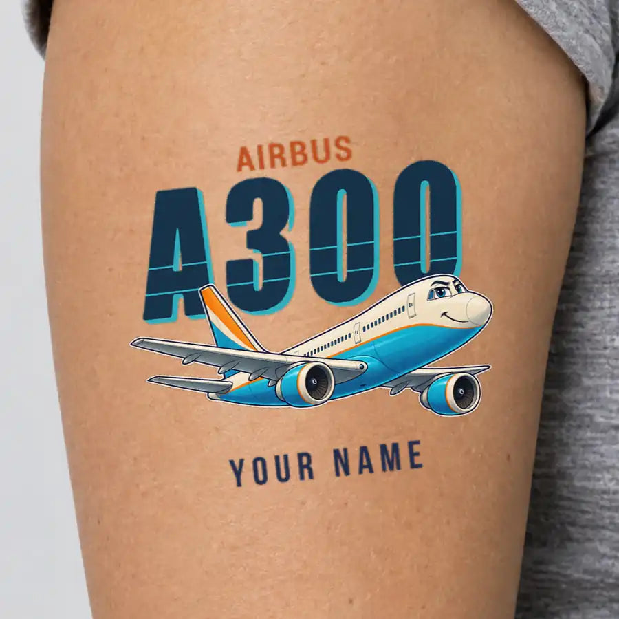 Airbus A300B2 - Tattoo - Cartoon + Name