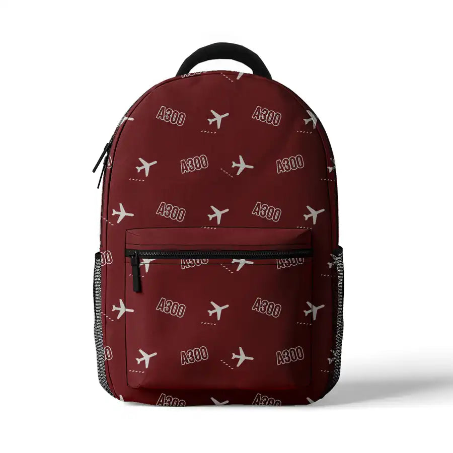 Airbus A300B4 - 3D Backpack - 3D Pattern - Dark Red