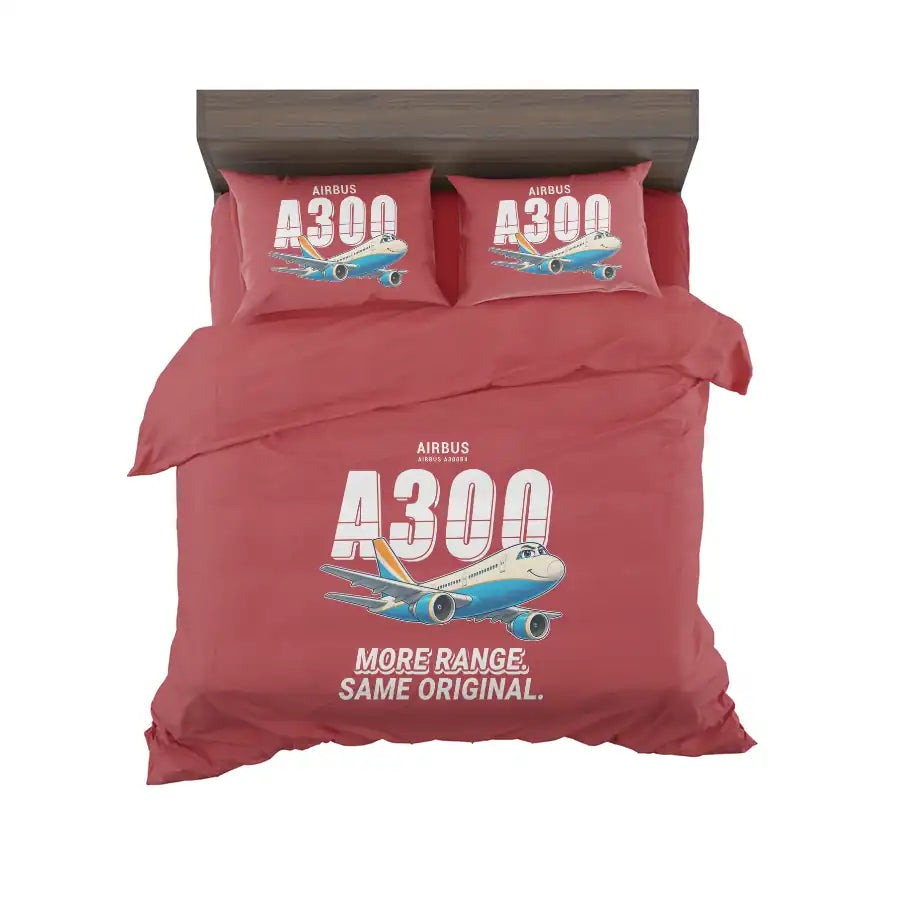 Airbus A300B4 - Cartoon - Bedding Set - Red