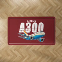 Thumbnail for Airbus A300B4 - Cartoon - Rectangle Carpet - Dark Red