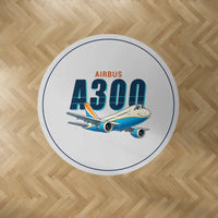 Thumbnail for Airbus A300B4 - Cartoon - Round Carpet - Light Gray