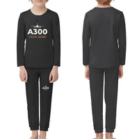 Thumbnail for Airbus A300B4 - Children Pajamas - Heritage Chest + Name - Black