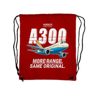Thumbnail for Airbus A300B4 - Drawstring Bag - Cartoon - Red