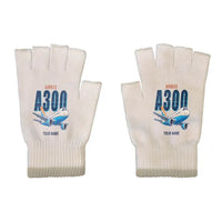 Thumbnail for Airbus A300B4 - Gloves - Cut - Cartoon + Name - Beige