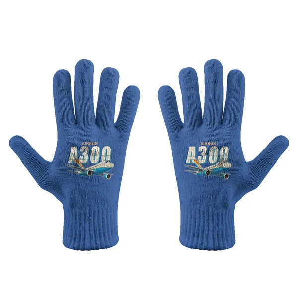 Airbus A300B4 - Gloves - Full - Cartoon - Blue