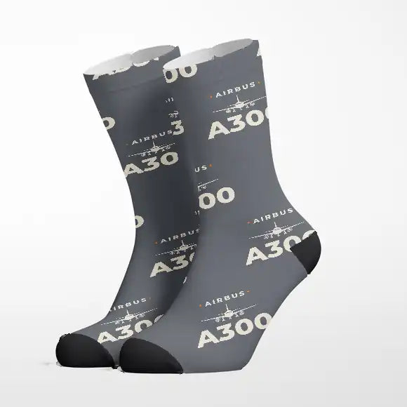 Airbus A300B4 - Heritage - Socks - Grey