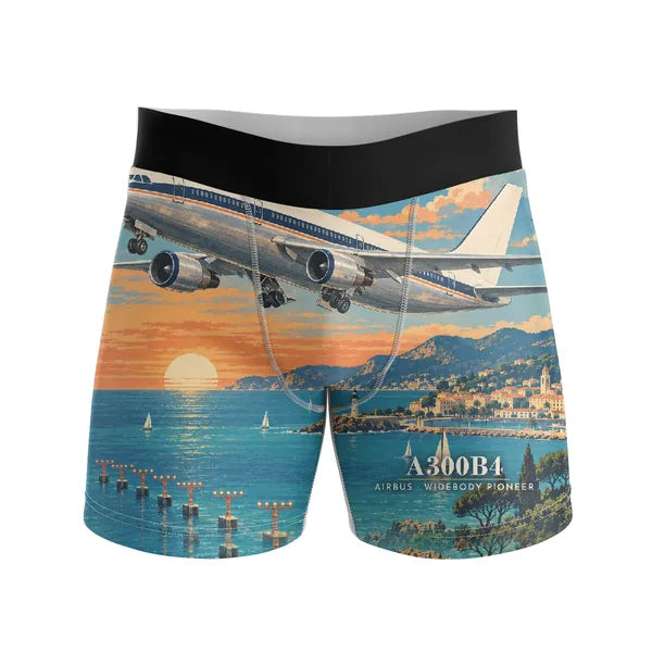 Airbus A300B4 - Men Boxers - 3D - Full Print