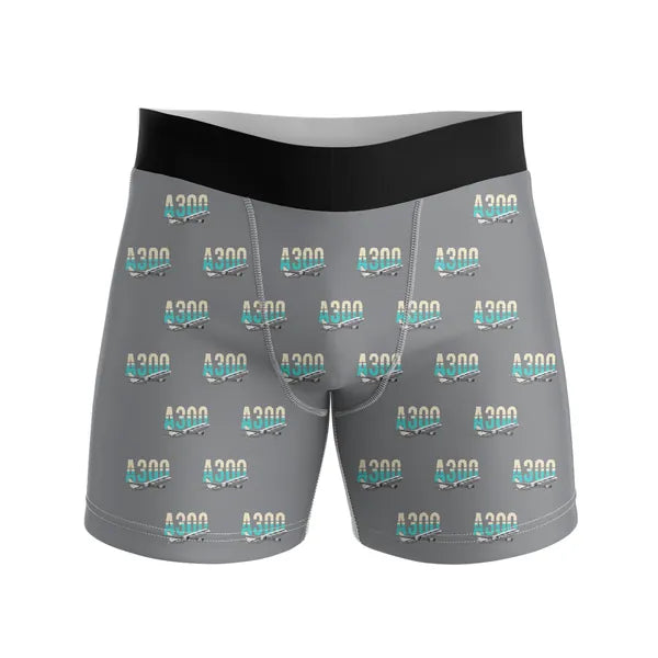 Airbus A300B4 - Men Boxers - Original Pattern - Gray