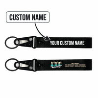 Thumbnail for Airbus A300B4 Hawk-Shaped Key Chains - Black - Original - Personalized