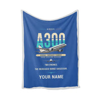 Thumbnail for Airbus A300B4 - Original + Name - Blanket - Blue