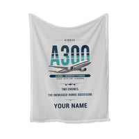 Thumbnail for Airbus A300B4 - Original + Name - Blanket - Light Gray