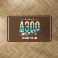 Thumbnail for Airbus A300B4 - Original + Name - Rectangle Carpet - Brown