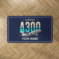 Thumbnail for Airbus A300B4 - Original + Name - Rectangle Carpet - Dark Blue