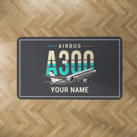 Thumbnail for Airbus A300B4 - Original + Name - Rectangle Carpet - Dark Gray