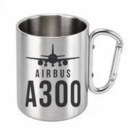 Thumbnail for Airbus A300B4 - Outdoors Mug - Heritage - Silver