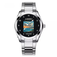 Thumbnail for Airbus A300B4 - Poster + Name - Stainless Steel Band - For Men