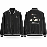 Thumbnail for Airbus A300B4 Stylish Jackets - Baseball Collar - Heritage - Black