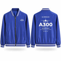Thumbnail for Airbus A300B4 Stylish Jackets - Baseball Collar - Heritage - Royal Blue
