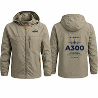 Thumbnail for Airbus A300B4 Stylish Jackets - Hooded Windbreaker - Heritage - Khaki