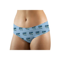 Thumbnail for Airbus A300B4 - Women Panties - Cartoon Pattern - Light Blue - Front